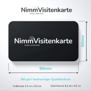 Visitenkarten quer 4/0 farbig 90 x 50 mm (einseitiger Druck) Menge: 1.000 Stück