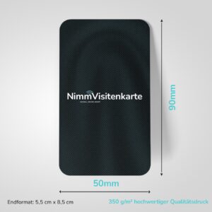 Visitenkarten hoch 4/0 farbig 50 x 90 mm (einseitiger Druck) Menge: 1.000 Stück